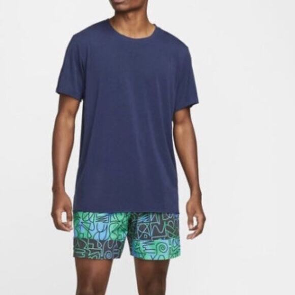 Nike Mens Yoga Training Robbie Simon Shorts Sz XXL Green Black Gym Swoosh A.I.R. - Picture 11 of 12